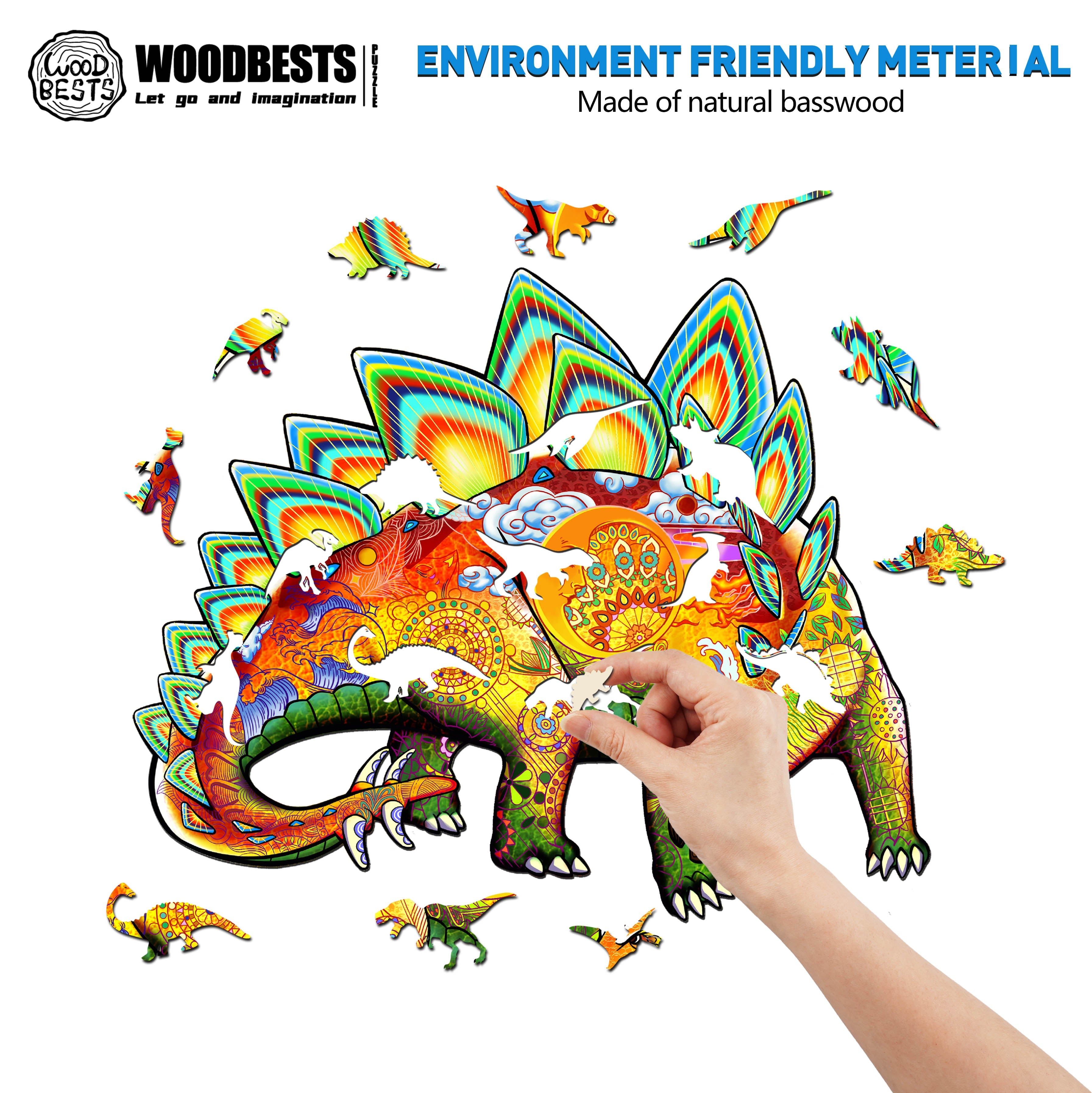 Stegosaurus Wooden Jigsaw Puzzle