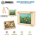 Poppy Garden jigsaw puzzle by Nicholas John VARDAXIS, showcasing vibrant flowers and eco-friendly materials.