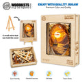 3D Sunset sailing wooden jigsaw puzzle by Woodbest, featuring colorful design and eco-friendly materials for mental exercise.