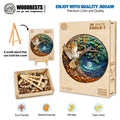 3D White Eagle-1 wooden jigsaw puzzle with colorful design, promoting focus, teamwork, and eco-friendliness.