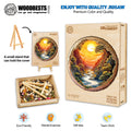 3D Twilight Forest Wooden Jigsaw Puzzle with stand, featuring eco-friendly design for mental exercise and teamwork.