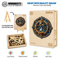 Mechanical hourglass wooden jigsaw puzzle, eco-friendly brain game for mental exercise and teamwork.