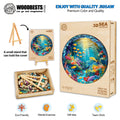 3D Sea World Wooden Jigsaw Puzzle with vibrant ocean scene, eco-friendly materials, and mental exercise benefits.