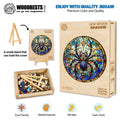 Gem Spider Shadow wooden jigsaw puzzle with vibrant colors, eco-friendly materials, ideal for mental exercise and teamwork.