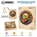 The Parrot's Tea-1 wooden jigsaw puzzle, colorful design, eco-friendly, perfect for mental exercise and teamwork.