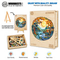 3D Colored Paper Sculpture Landscape Wooden Jigsaw Puzzle with eco-friendly materials for mental exercise and team building.