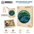 Mechanical tree of life wooden jigsaw puzzle with eco-friendly materials for mental exercise and teamwork.
