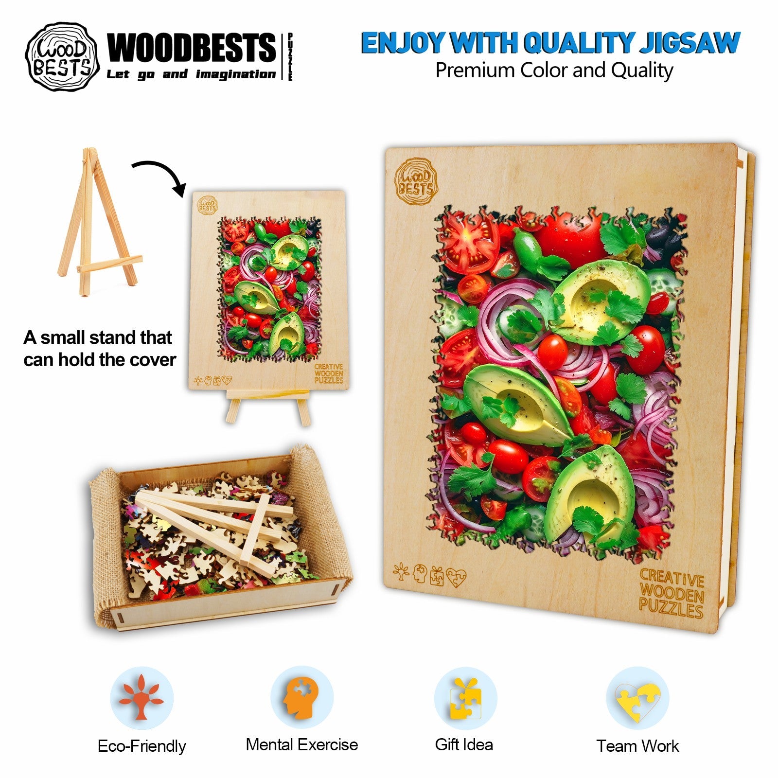 Vegetable Salad Wooden Jigsaw Puzzle