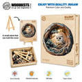 3D Silent Wisdom wooden jigsaw puzzle box and pieces, eco-friendly, ideal for mental exercise and gifting.