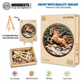 3D Horse-2 wooden jigsaw puzzle with eco-friendly packaging, promotes mental exercise and creativity.