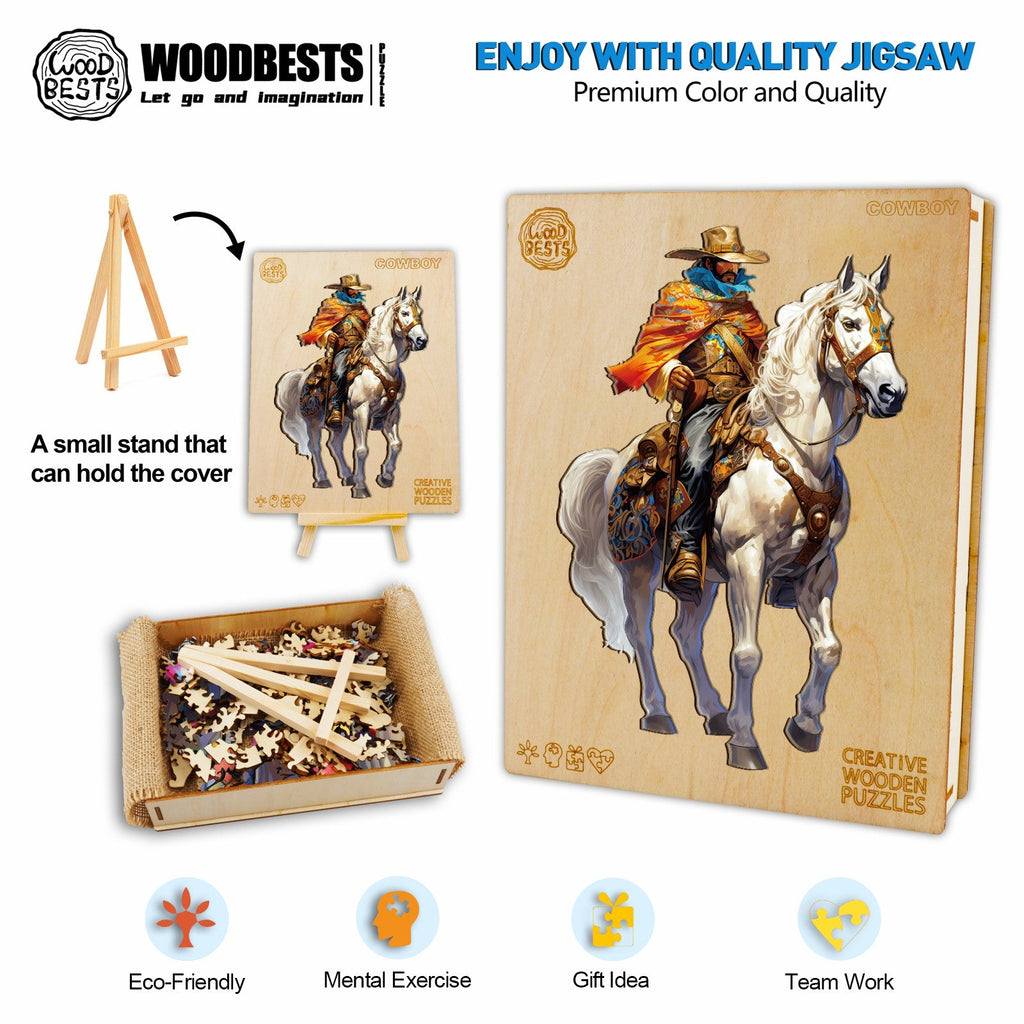 Cowboy Wooden Jigsaw Puzzle