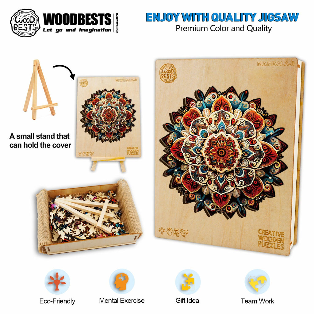 Mandala-6 Wooden Jigsaw Puzzle