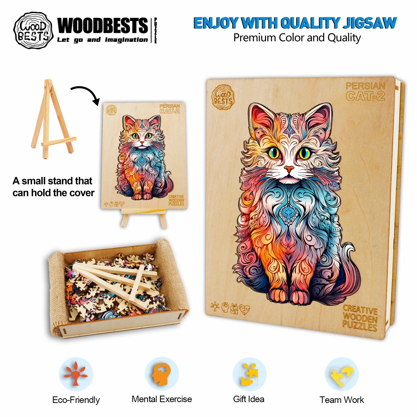 Persian Cat-2 Wooden Jigsaw Puzzle