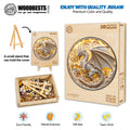 3D paper dragon Wooden Jigsaw Puzzle