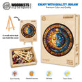 Sun and Moon Harmony Wooden Jigsaw Puzzle, eco-friendly and designed for mental exercise and teamwork.