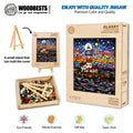 Glassy Lighthouse jigsaw puzzle by artist Pietro Gallo, showcasing vibrant colors and a creative design for art lovers.