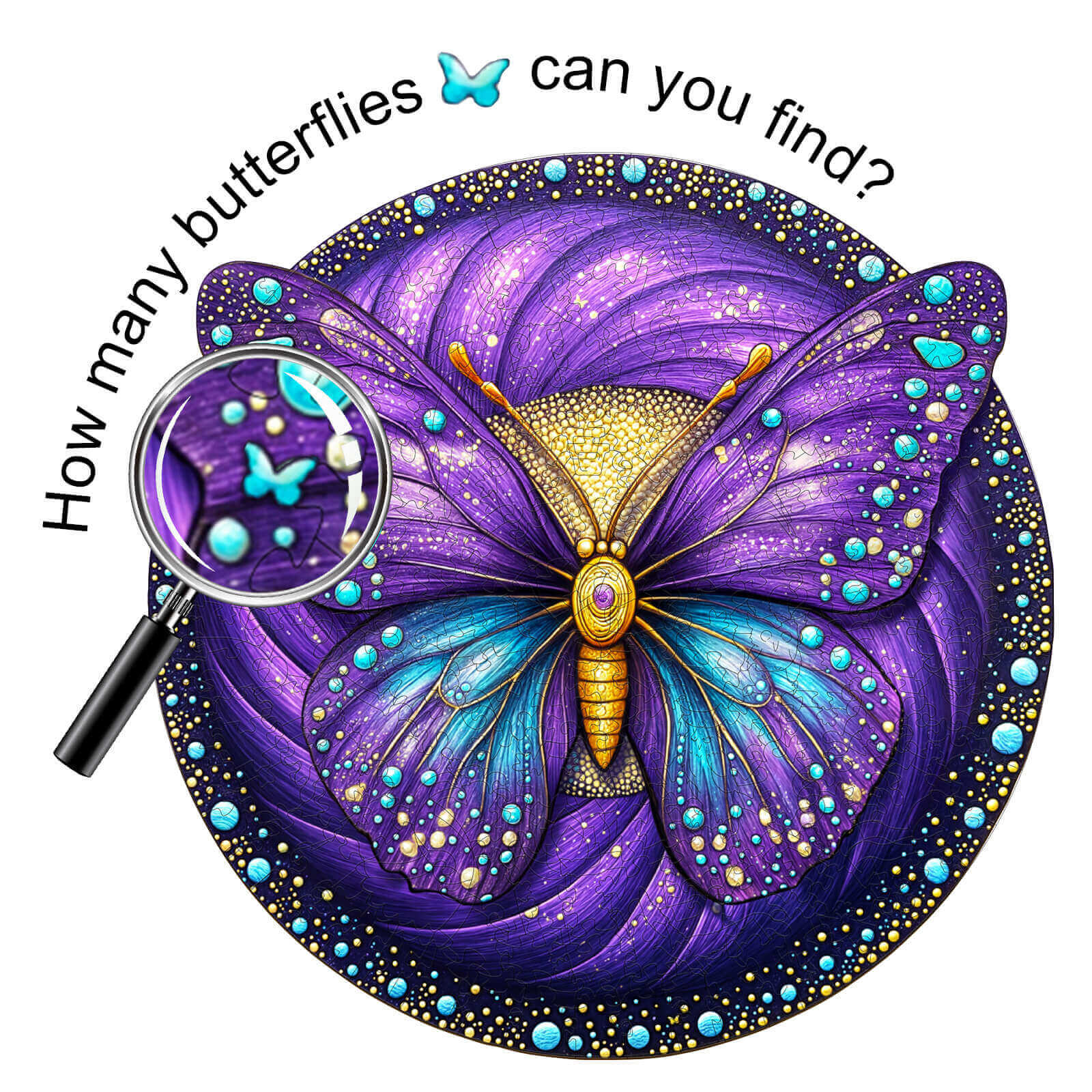 Seek and Find Butterflies Wooden Jigsaw Puzzle