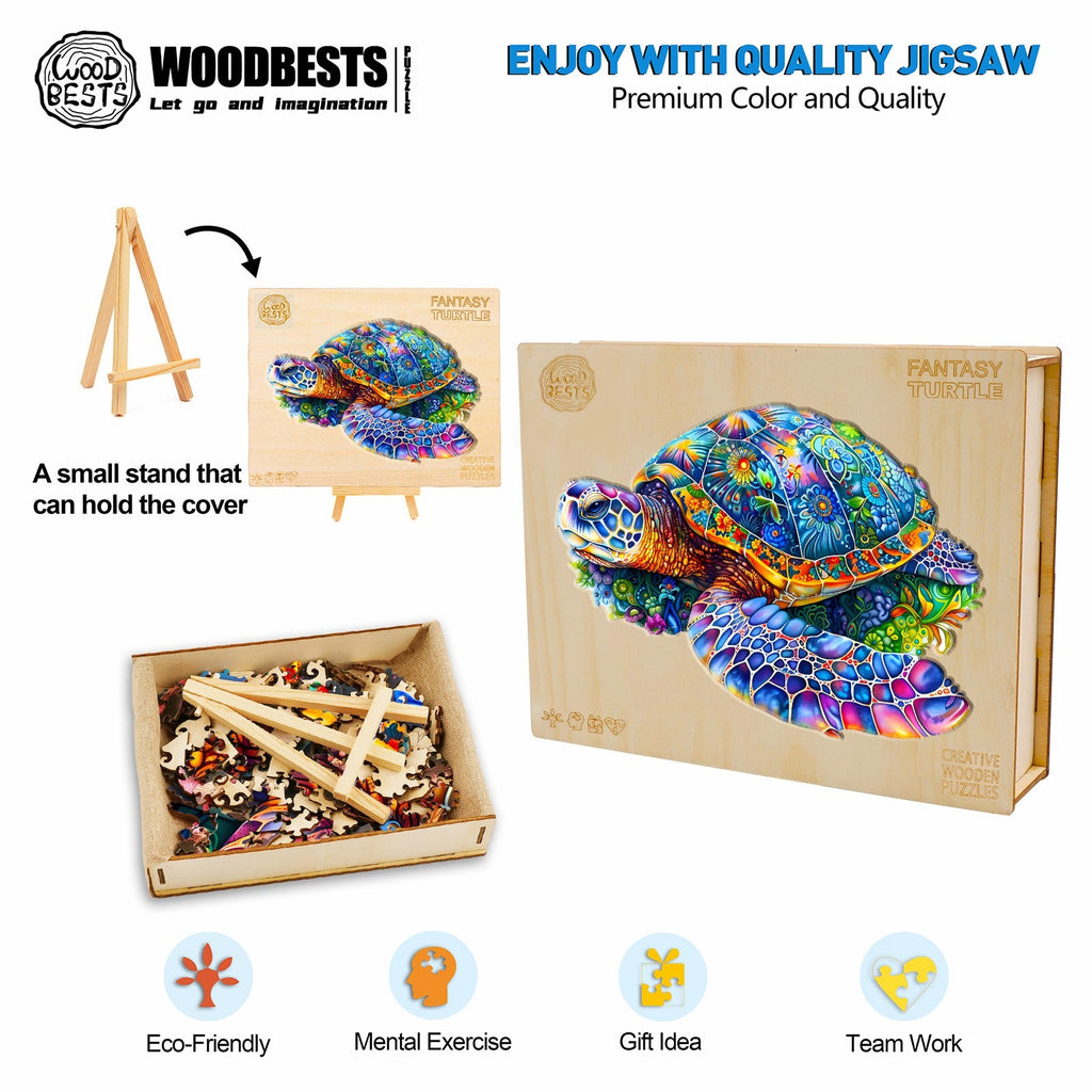 Fantasy Turtle Wooden Jigsaw Puzzle