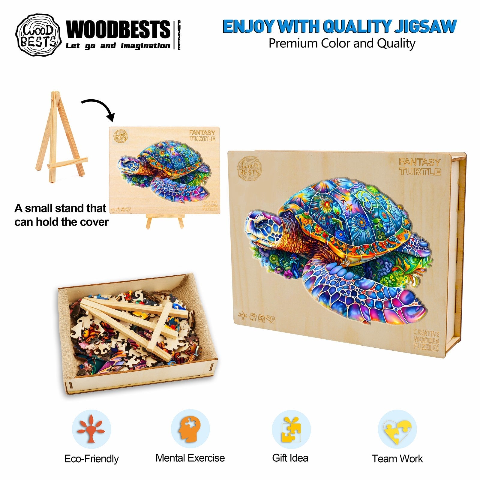 Fantasy Turtle Wooden Jigsaw Puzzle