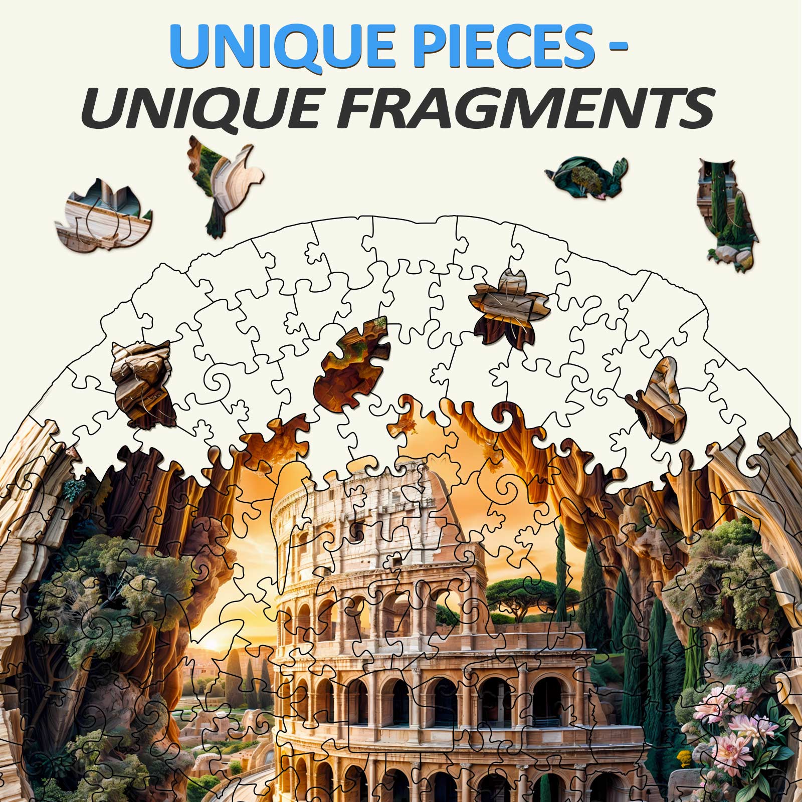 3D Colosseum Wooden Jigsaw Puzzle