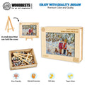 Chickadees jigsaw puzzle by artist Diana Malivani, eco-friendly, perfect for gifts and team activities.