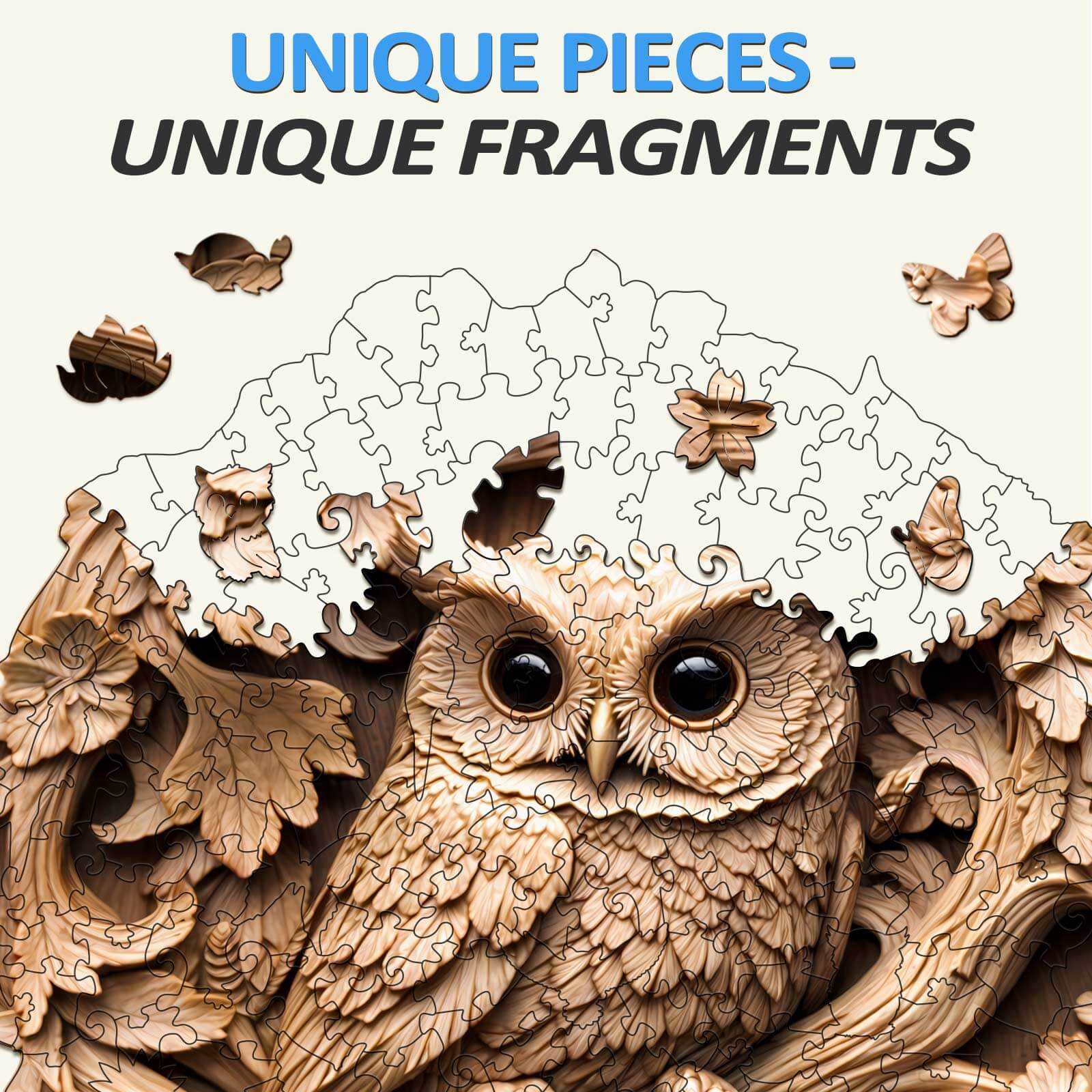 3D Owl-2 Wooden Jigsaw Puzzle