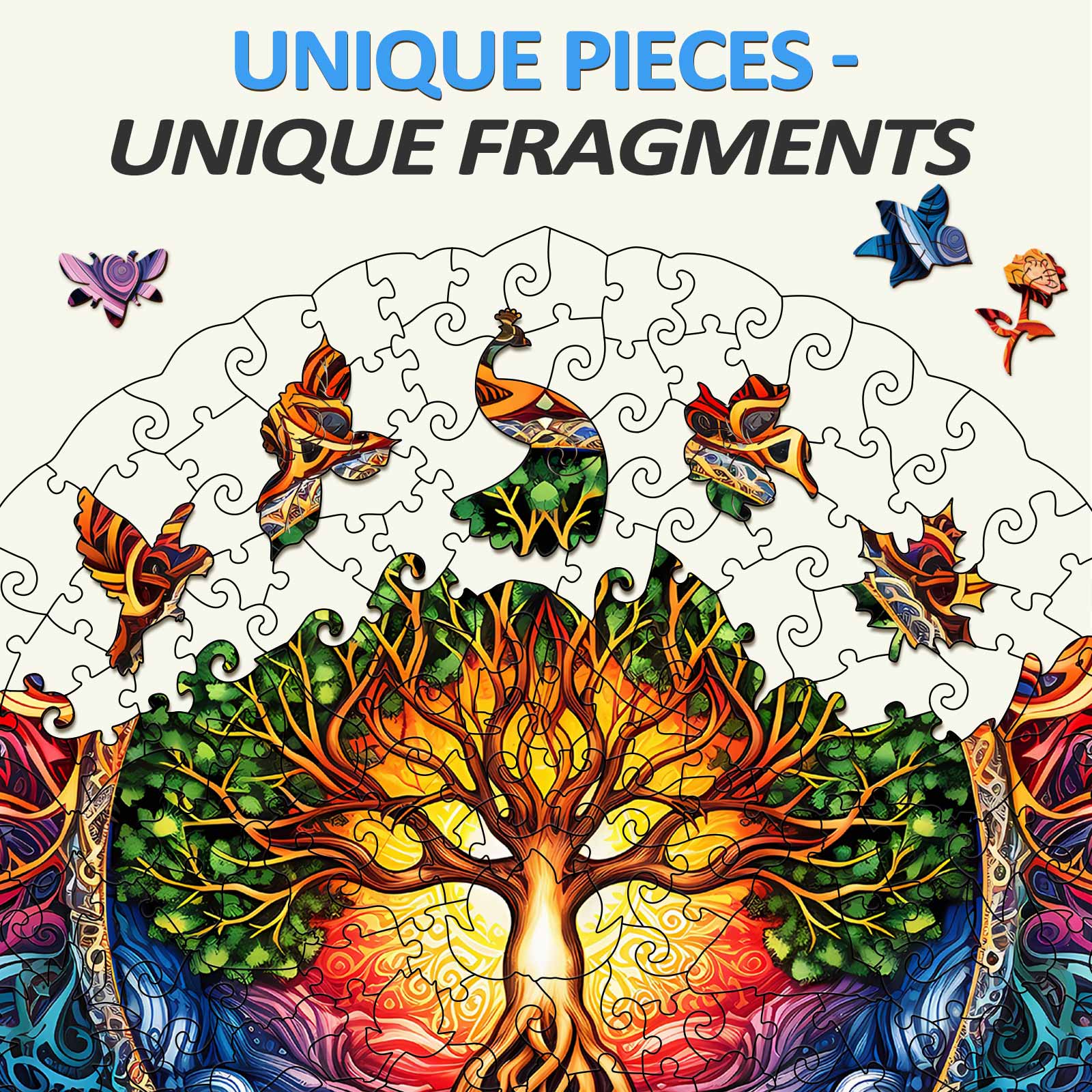 Mandala Tree of Life-1 Wooden Jigsaw Puzzle