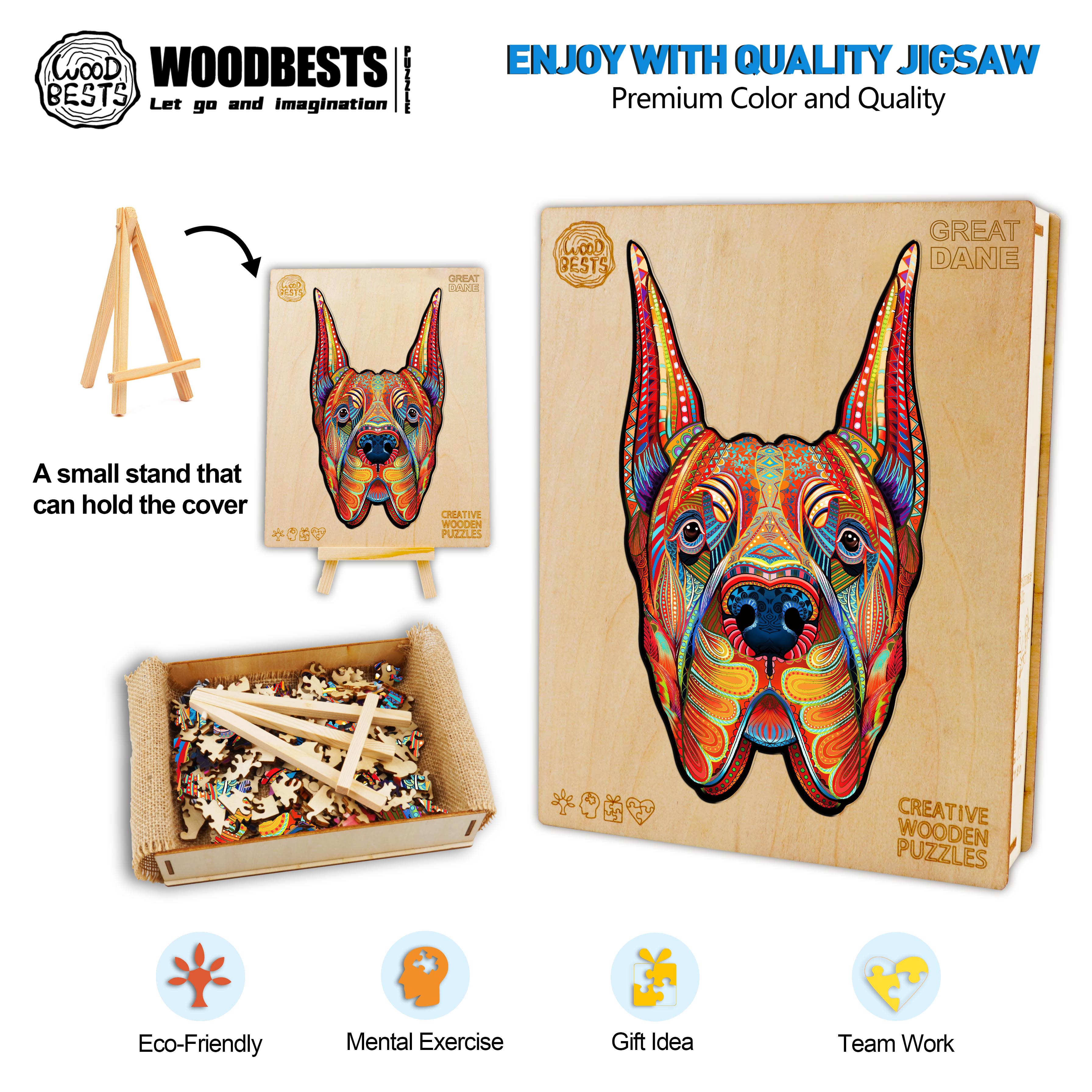 Great Dane Wooden Jigsaw Puzzle