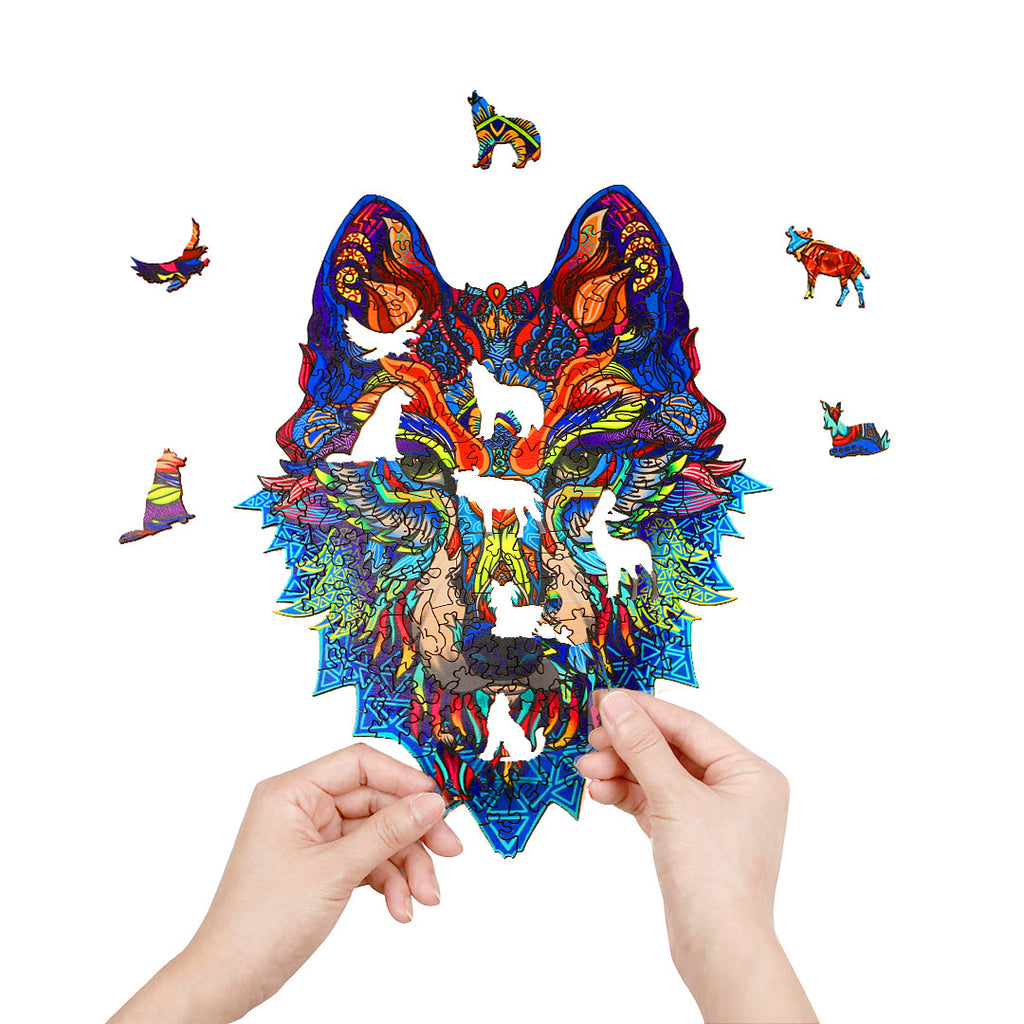 Snow Wolf Wooden Jigsaw Puzzle