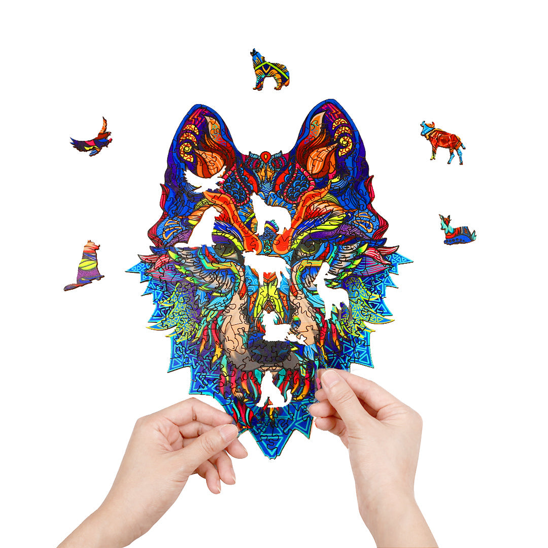 Snow Wolf Wooden Jigsaw Puzzle