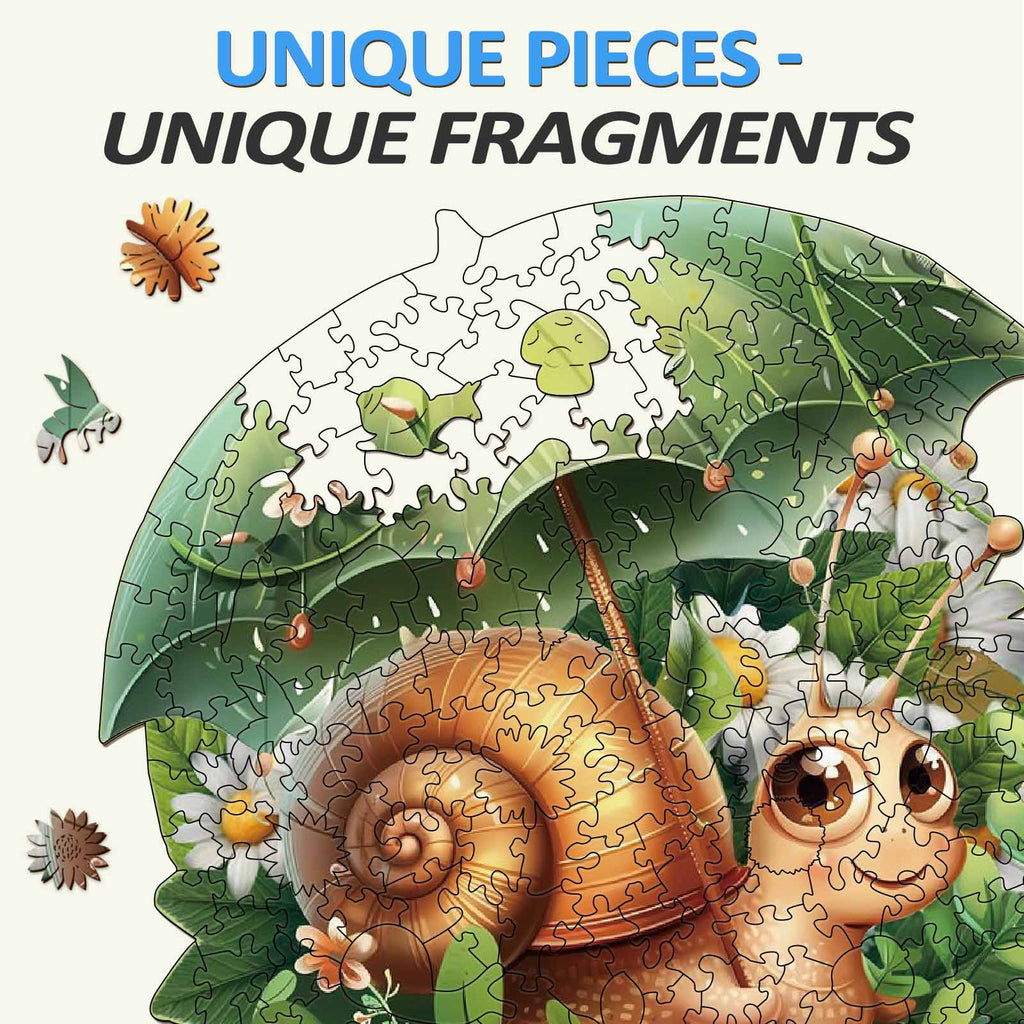 Leisurely Snail Wooden Jigsaw Puzzle