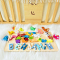 Personalized Baby Name Puzzle With Different Animals