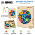 3D Paper Succulent Wooden Jigsaw Puzzle with colorful designs, fostering creativity and mental focus.