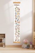 Personalized Animal Letter Hanging Canvas Height Ruler