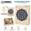 Mandala Talavera Bouquet jigsaw puzzle by Woodbests, featuring vibrant doodle art and eco-friendly design for fun and teamwork.