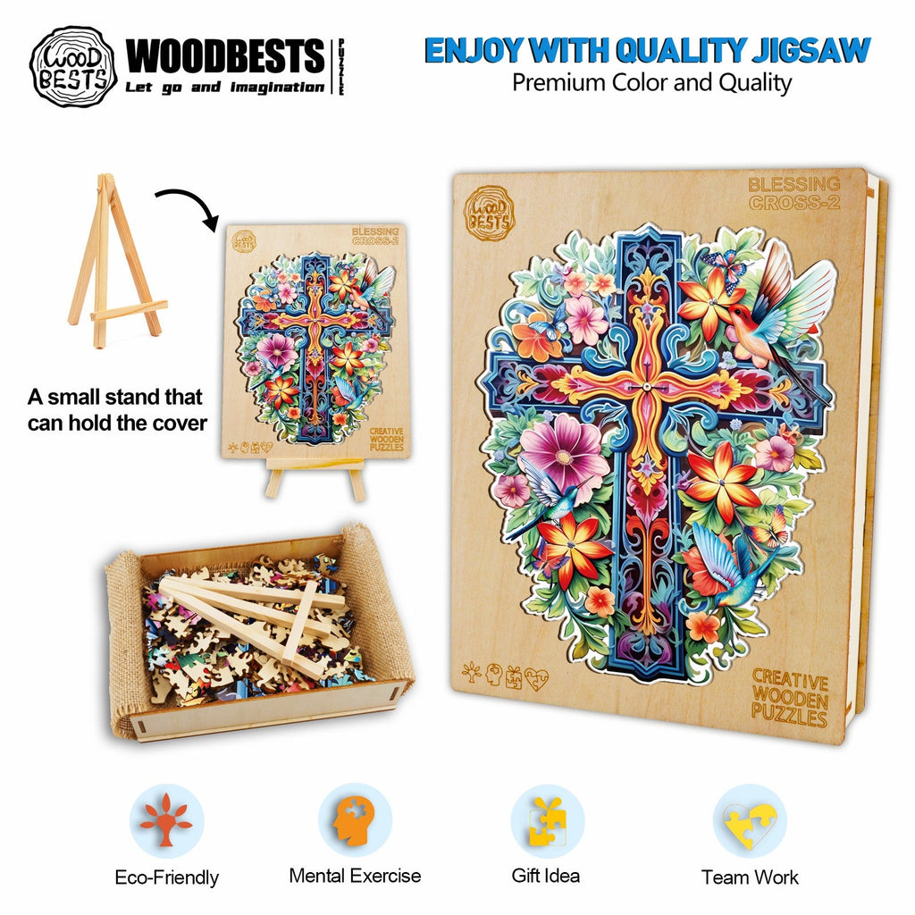 Blessing Cross-2 Wooden Jigsaw Puzzle
