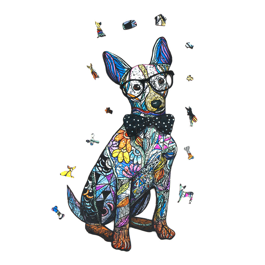 Gentlemen Dog Wooden Jigsaw Puzzle