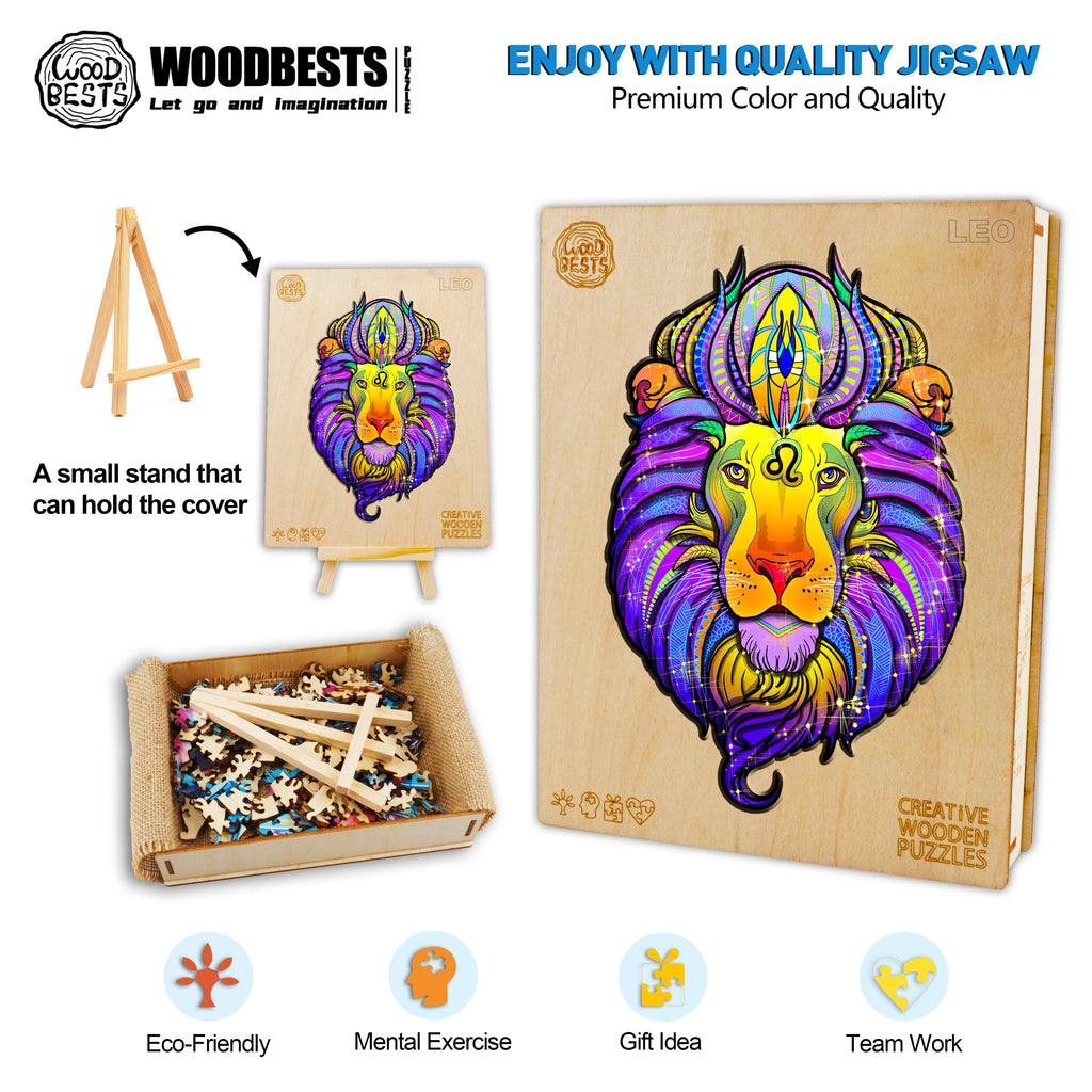 Constellation Leo Wooden Jigsaw Puzzle
