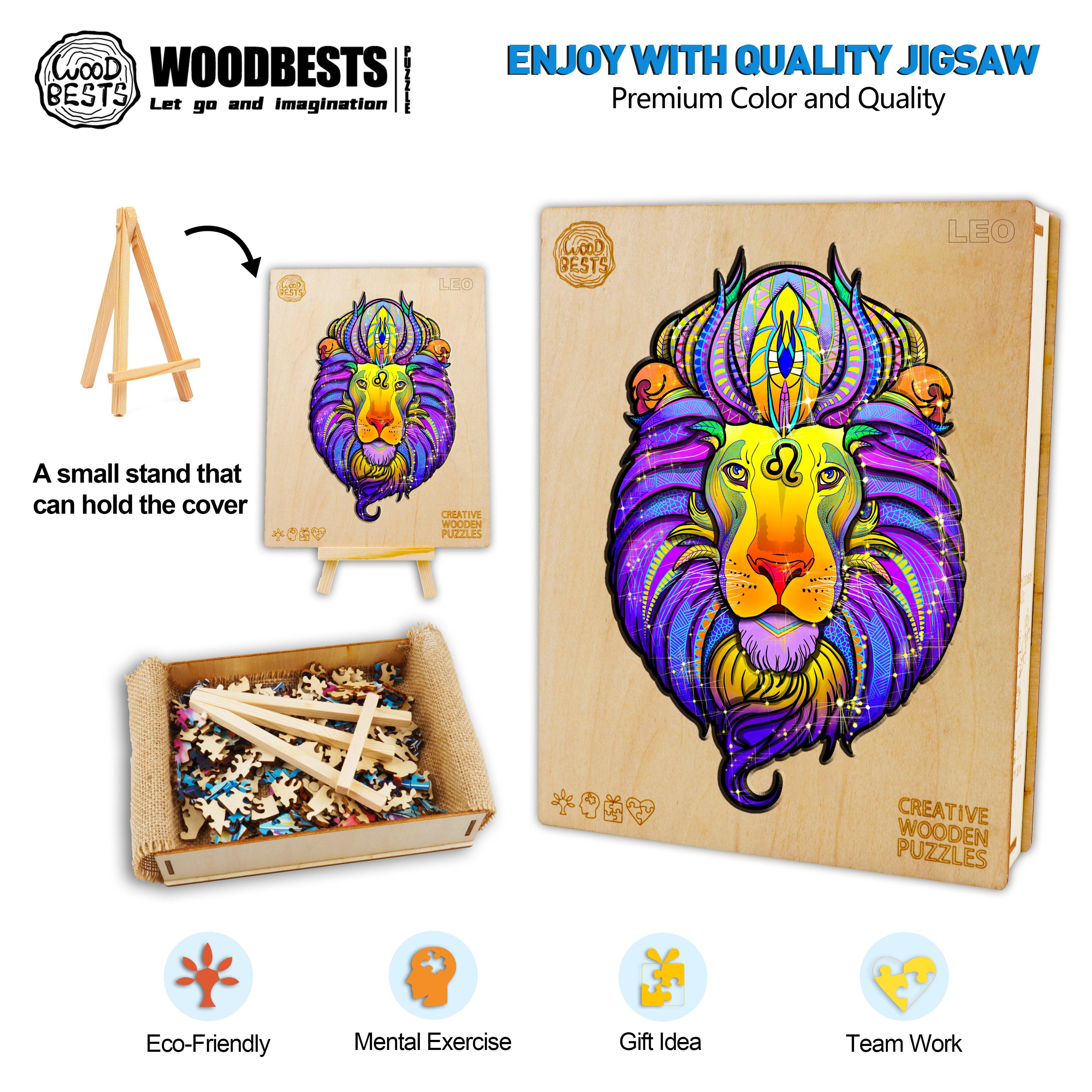 Constellation Leo Wooden Jigsaw Puzzle