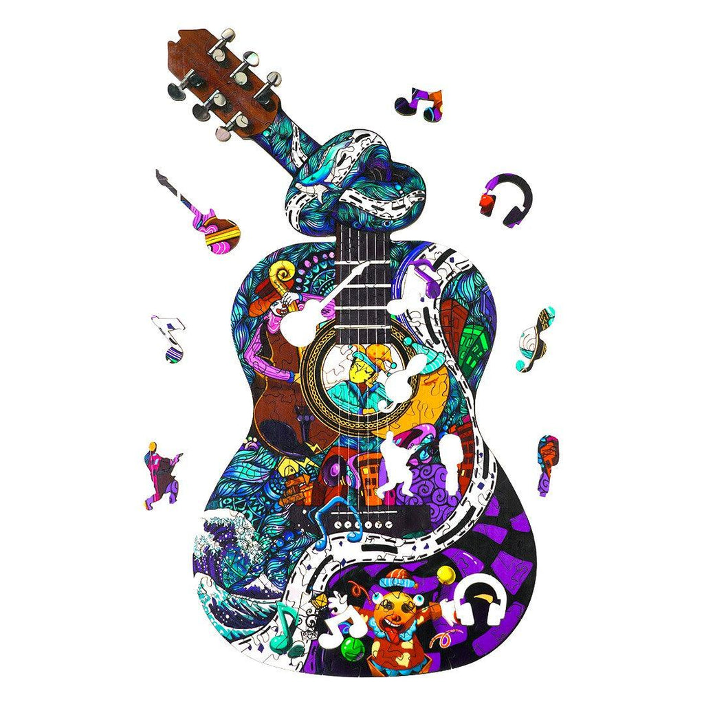 Silent Guitar Wooden Jigsaw Puzzle