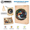 Yin Yang Fox-2 Wooden Jigsaw Puzzle