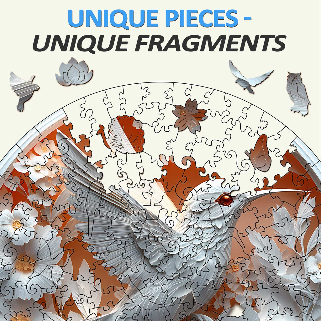 3D Paper Hummingbird Wooden Jigsaw Puzzle