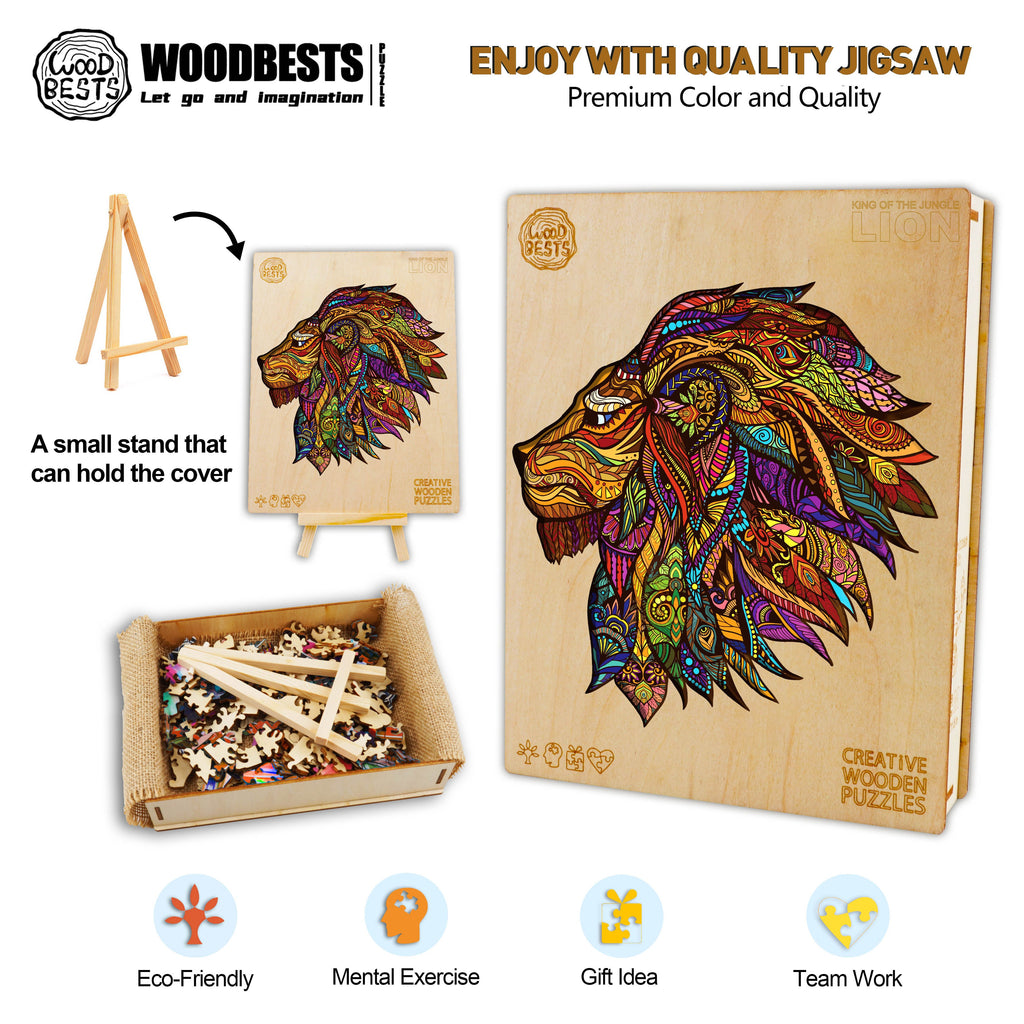 The Jungle King Wooden Jigsaw Puzzle