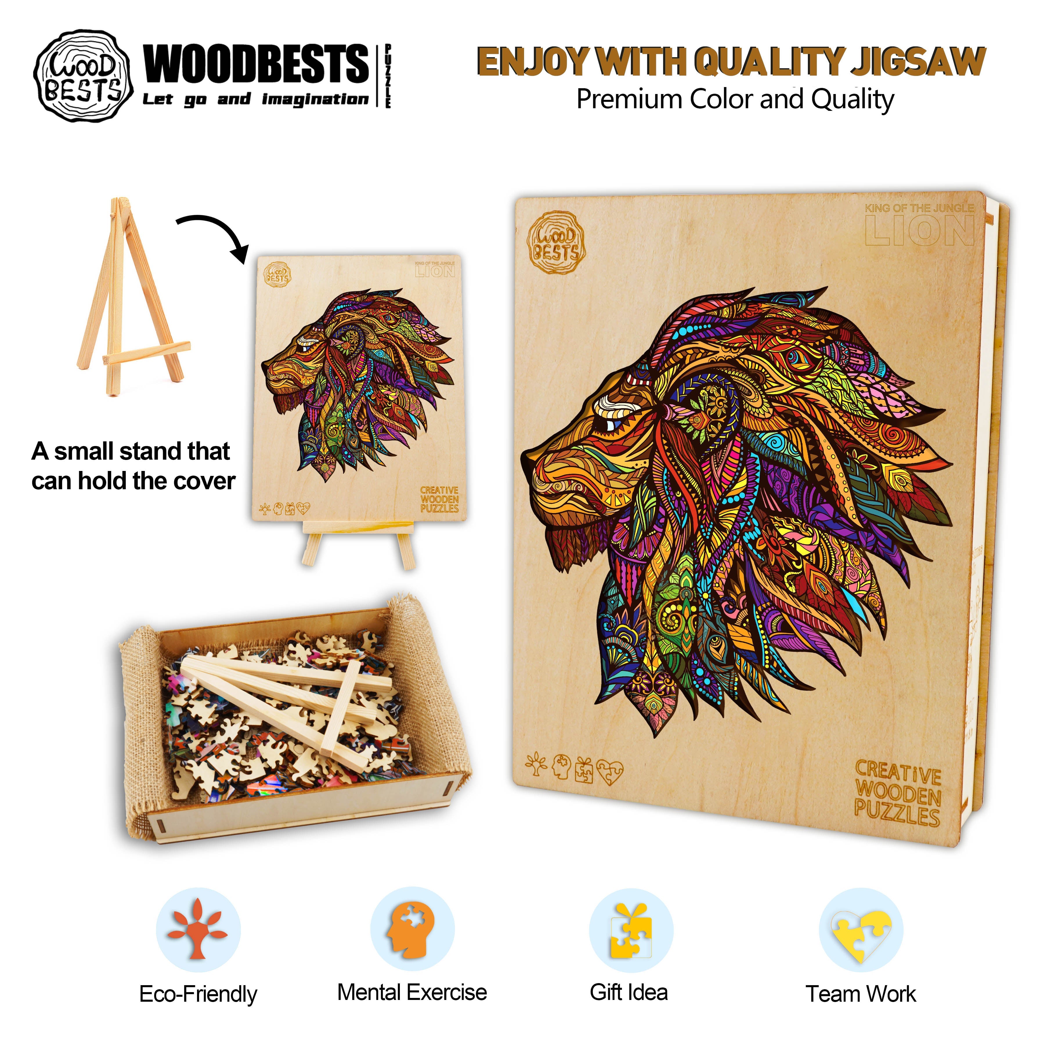 The Jungle King Wooden Jigsaw Puzzle