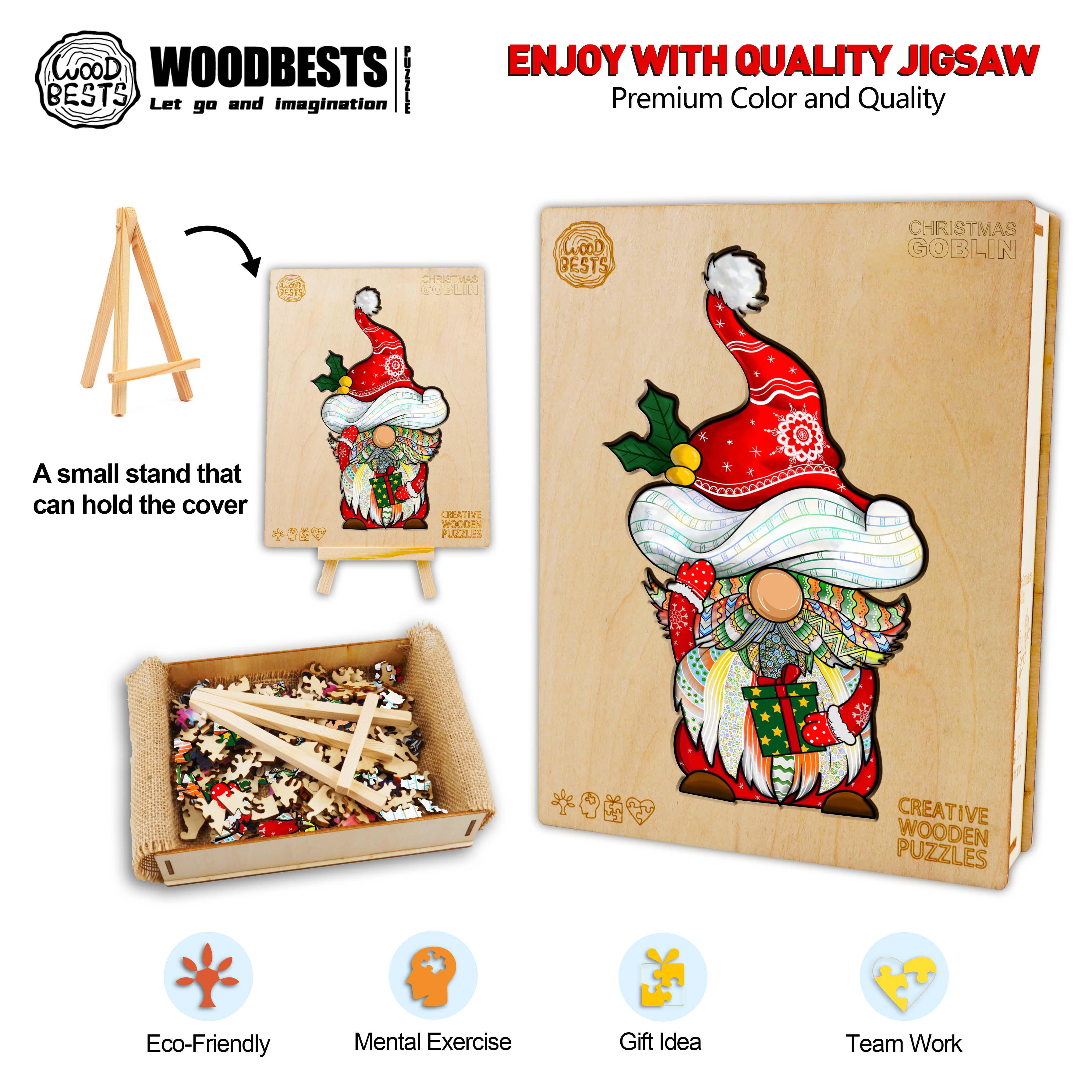 Christmas Goblin Wooden Jigsaw Puzzle