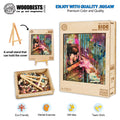 Artistic jigsaw puzzle titled 'The Other Side' by Arlet Gomez, showcasing vibrant colors and creative design for art lovers.