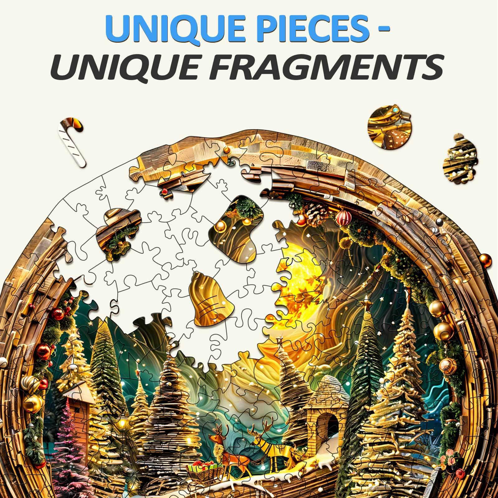 3D Christmas Eve-2 Wooden Jigsaw Puzzle