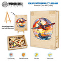 Fighter Plane Wooden Jigsaw Puzzle with colorful design, eco-friendly materials, promotes mental exercise and teamwork.