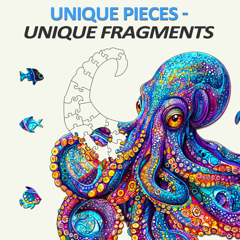 Colorful Octopus Wooden Jigsaw Puzzle