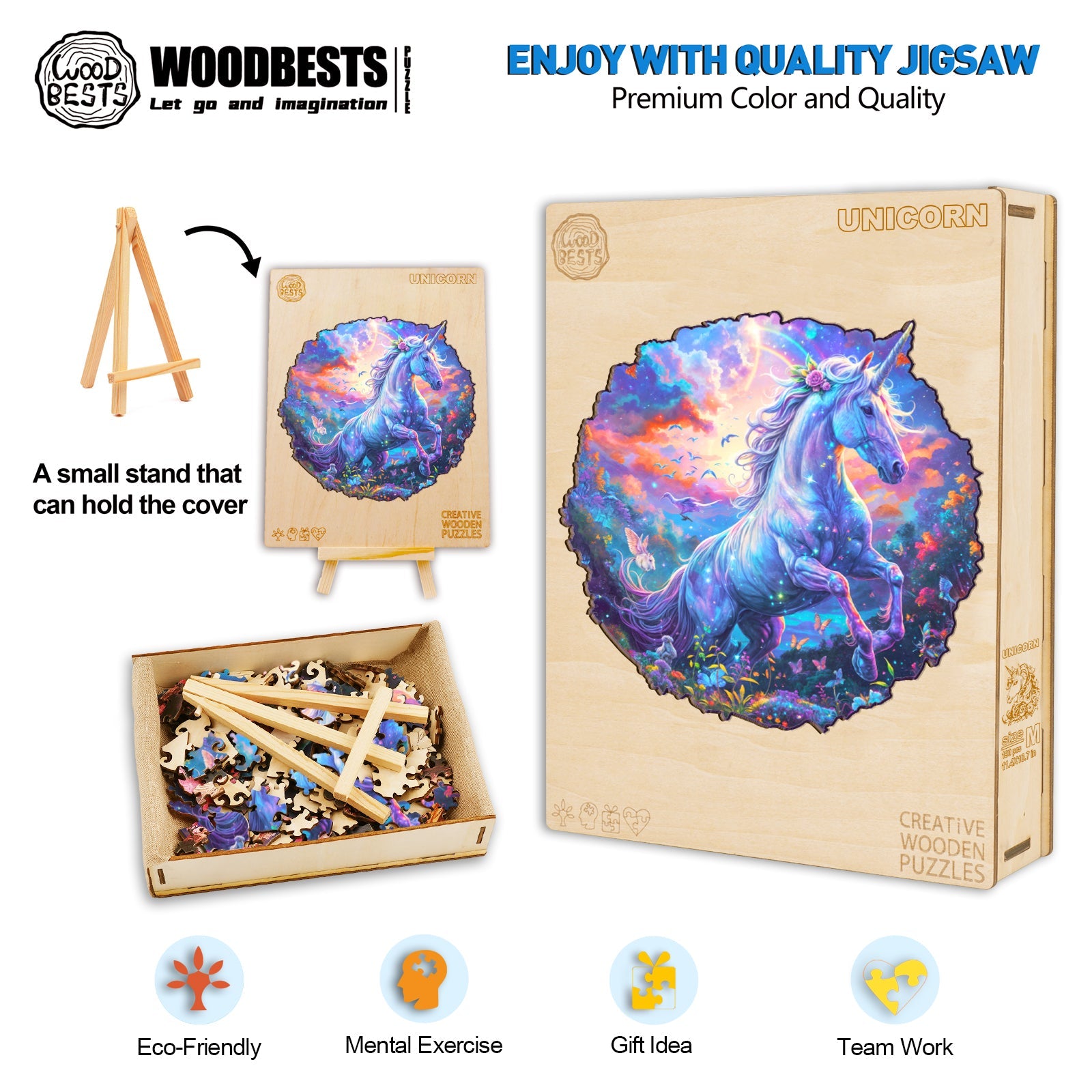 Unicorn Wooden Jigsaw Puzzle